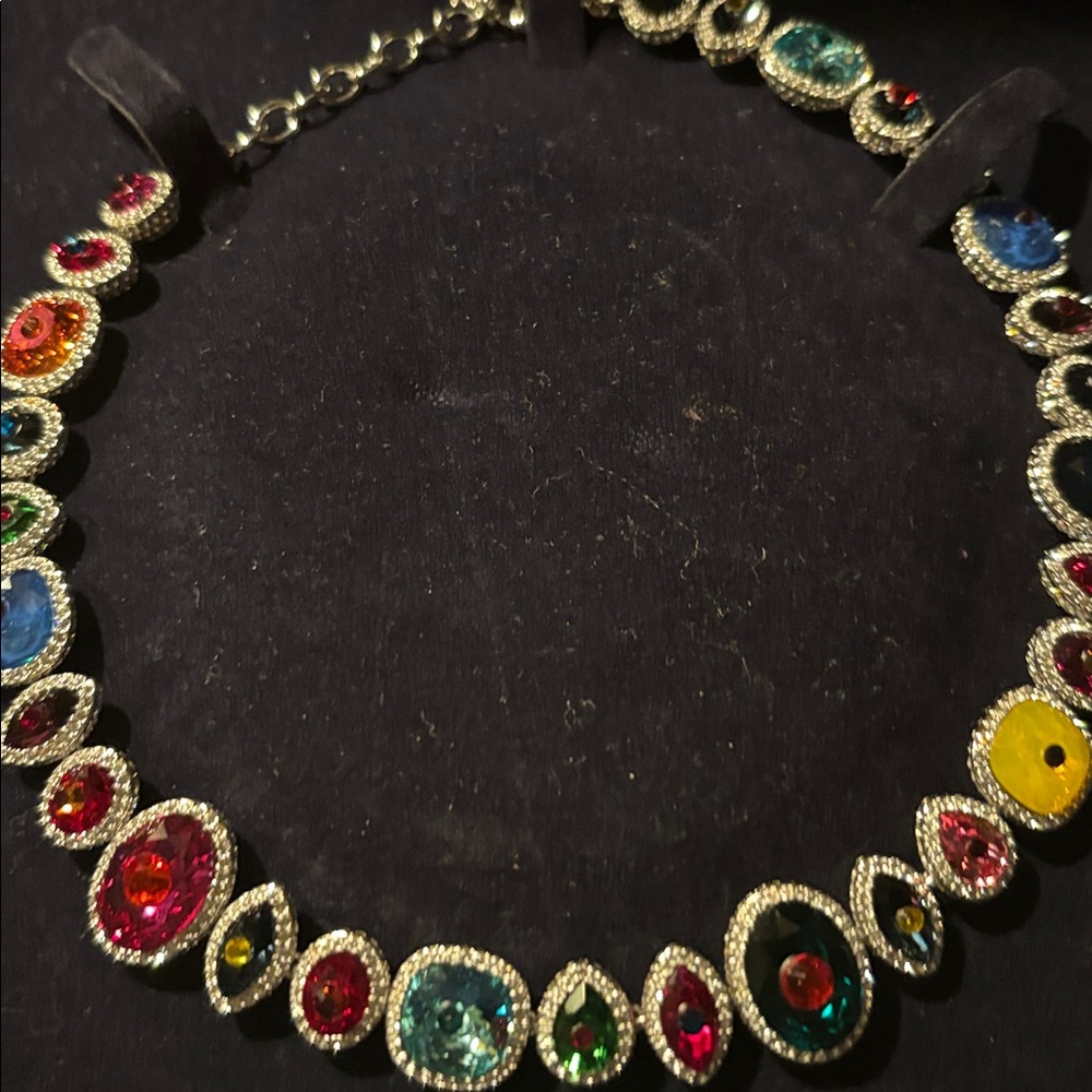 Rare Authentic Swarovski Vibrant Multicolor Necklace Collar. - Picture 6 of 8